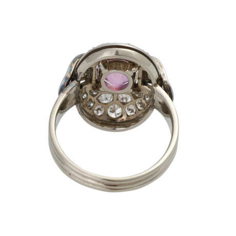 Ring mit pinkfarbenem Saphir und Brillanten - фото 4