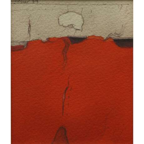 SCHREINER, HANS (geb. 1930), "Abstrakte Landschaft in Rot", - photo 1