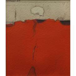SCHREINER, HANS (geb. 1930), "Abstrakte Landschaft in Rot",
