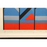 HAJEK, OTTO HERBERT (1927-2005); "Geometrische Komposition in Rot, Blau, Silber und Schwarz", - photo 2