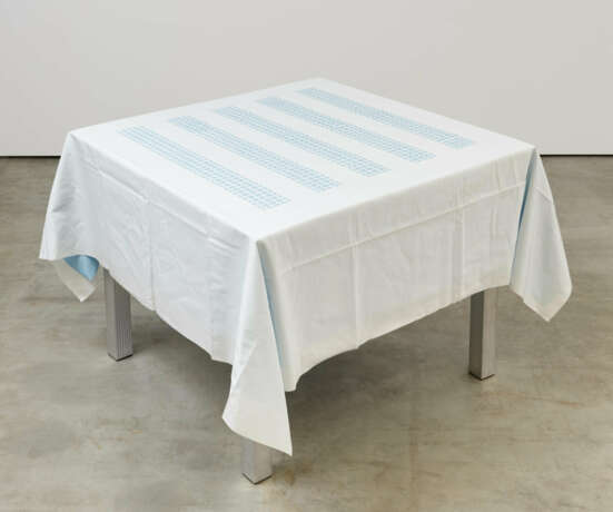 Daniel Buren. Unique Tablecloth with Laser-Cut Lace (for Parkett 66) - photo 1