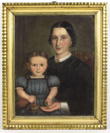 Biedermeier Doppelportrait um 1860 - Foto 1