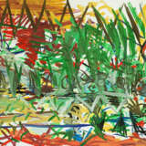 Медвежья дудка Paper Gouache Abstract Expressionism Landscape painting St. Petersburg 2023 - photo 1