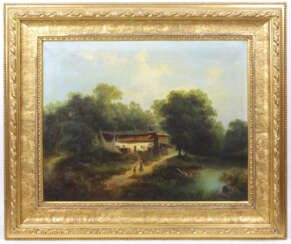 Bauernhaus am Teich