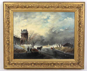 Winterlandschaft um 1910 - unbekannter Künstler