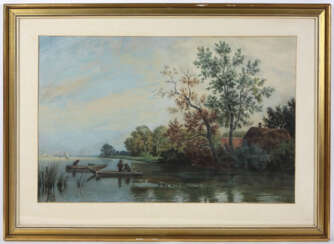 romantische Seenlandschaft - Kunze, A. 1895/96