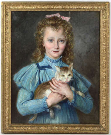 Mädchen mit Katze - Marquerie, Gustave - Foto 1