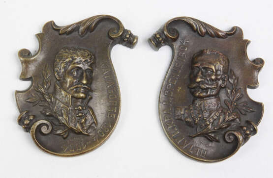 2 russische Bronzeplaketten - фото 1