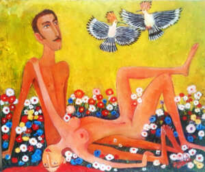 Painting Oil on Canvas, Huile sur toile, Art moderne, love, Azerbaïdjan, 2023