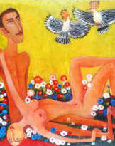 Painting Oil on Canvas, Huile sur toile, Art moderne, love, Azerbaïdjan, 2023 Painting Oil on Canvas, Huile sur toile, Art moderne, love, Azerbaïdjan, 2023