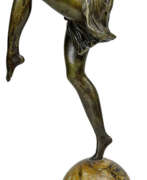 Pierre Le Faguays. Bronze Skulptur „TÄNZERIN MIT SCHLAGBECKEN“, um 1920, Le Faguays