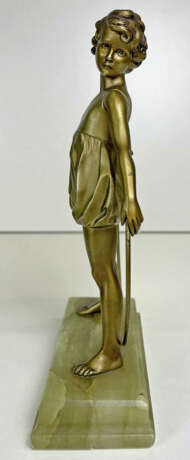 Bronze Skulpturen „HOOP GIRL“ und „SUNNY BOY“ oder „KINDERPAAR“, um 1930 , Ferdinand Preiss - Foto 4