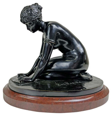 Bronze Skulptur „SCHREIBENDE“, um 1892, Ferdinand Lepcke - photo 1