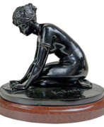Ferdinand Lepcke. Bronze Skulptur „SCHREIBENDE“, um 1892, Ferdinand Lepcke