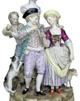 Gruppe Meissen, um 1860, 1. Wahl, Entwurf 1780 von Michale Victor Acier