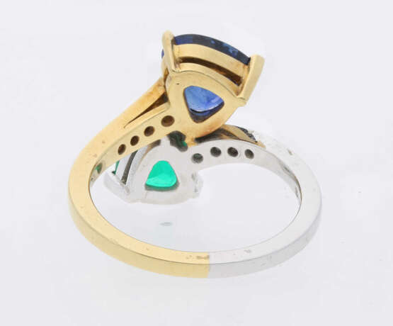 Saphir-Smaragd-Ring - Foto 3