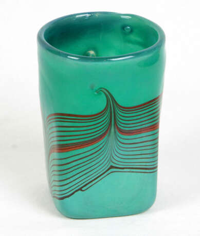 Kristall Vase Kupferdekor - фото 1