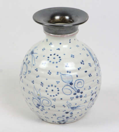 Keramikvase mit Silbermontur - photo 1