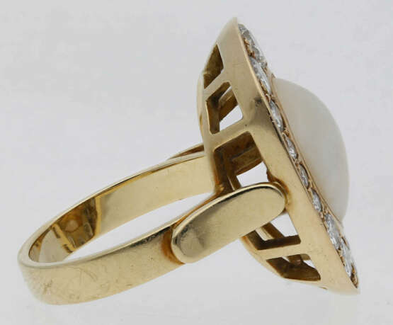 Mabé-Perlen-Ring mit Brillanten - фото 2
