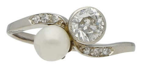 Perlen-Diamant-Ring - Foto 1