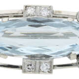 Aquamarin-Diamant-Brosche - Foto 1