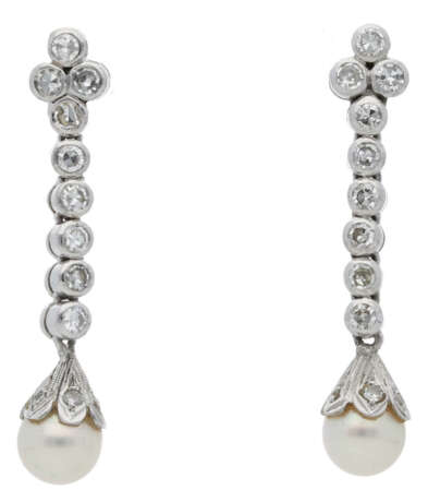 Diamant-Perlen-Ohrhänger - фото 1