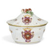 A COZZI PORCELAIN ARMORIAL SUGAR-BOWL AND COVER - Prix ​​des enchères