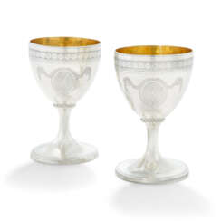 A PAIR OF GEORGE III IRISH SILVER GOBLETS