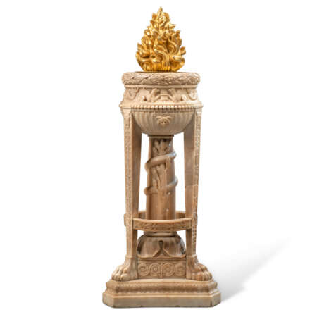 AN ITALIAN ORMOLU AND ALABASTER ATHENIENNE - фото 2