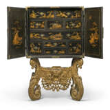 A DUTCH BRASS-MOUNTED BLACK AND GILT JAPANNED CABINET-ON-STAND - photo 2