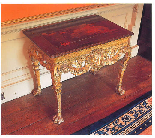 AN IRISH GEORGE II GILTWOOD AND COMPOSITION SIDE TABLE - photo 9