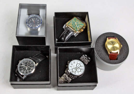5 Herren Armbanduhren - photo 1
