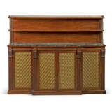 A GEORGE IV BRASS-MOUNTED MAHOGANY BREAKFRONT SIDE CABINET - фото 1