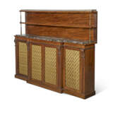 A GEORGE IV BRASS-MOUNTED MAHOGANY BREAKFRONT SIDE CABINET - фото 3