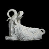 A MEISSEN PORCELAIN LARGE WHITE MODEL OF A BILLY GOAT - Foto 3