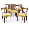 A SET OF EIGHT GEORGE III MAHOGANY DINING CHAIRS - Auktionsarchiv