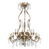 A PAIR OF LOUIS XVI-STYLE GILT-BRONZE AND CUT-GLASS EIGHTEEN-LIGHT CHANDELIERS - фото 4