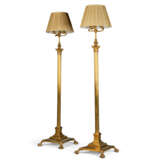 A PAIR OF LACQUERED BRASS TELESCOPIC STANDARD LAMPS - photo 1