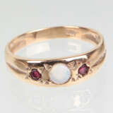 Opal Ring mit Rubin - Gelbgold 585 - фото 1