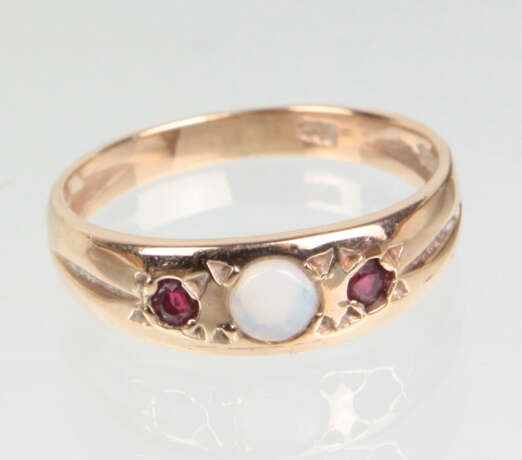 Opal Ring mit Rubin - Gelbgold 585 - photo 1