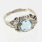 Art Deco Blautopas Ring - фото 1