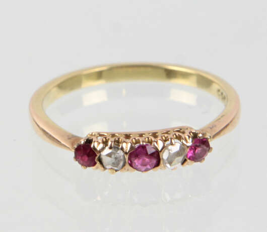 Rubin Diamant Ring - Gelbgold 585 - фото 1