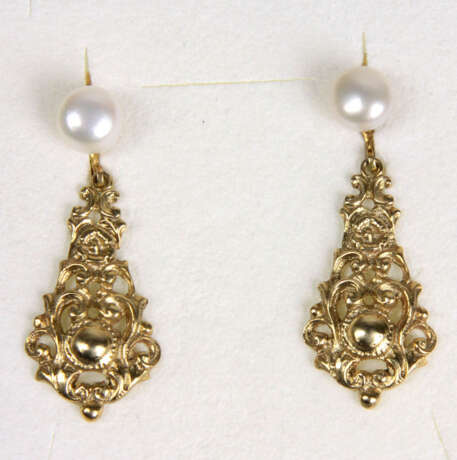 Viktorianische Perl Ohrringe - Foto 1