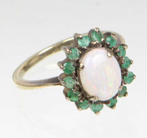 Opal Ring mit Smaragd - Foto 1