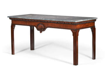 A GEORGE II MAHOGANY SIDE TABLE