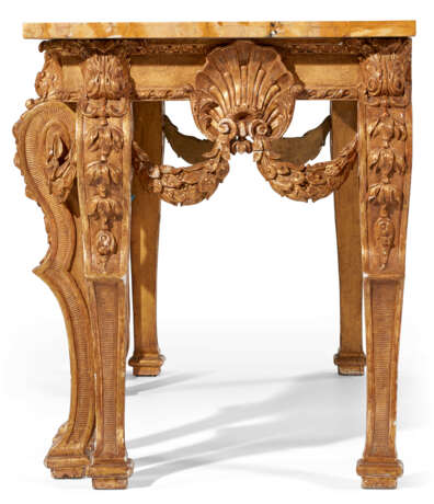 A PAIR OF GEORGE II GILTWOOD SIDE TABLES - фото 3