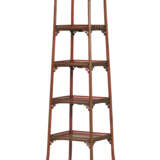 A REGENCY STYLE RED-AND-GILT JAPANNED ETAGERE - фото 5