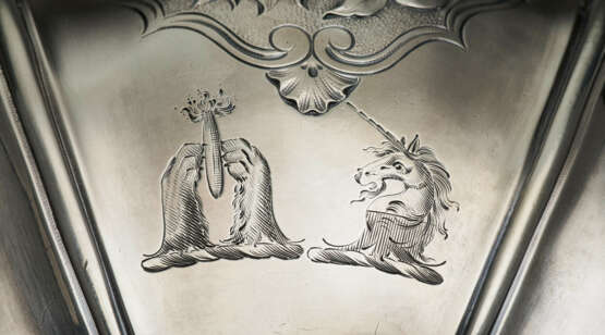 A GEORGE IV SILVER KETTLE ON LAMP STAND - Foto 2