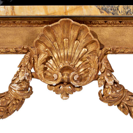 A PAIR OF GEORGE II GILTWOOD SIDE TABLES - фото 4