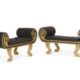 A PAIR OF GEORGE IV GILTWOOD AND BRONZED WINDOW BENCHES - photo 1